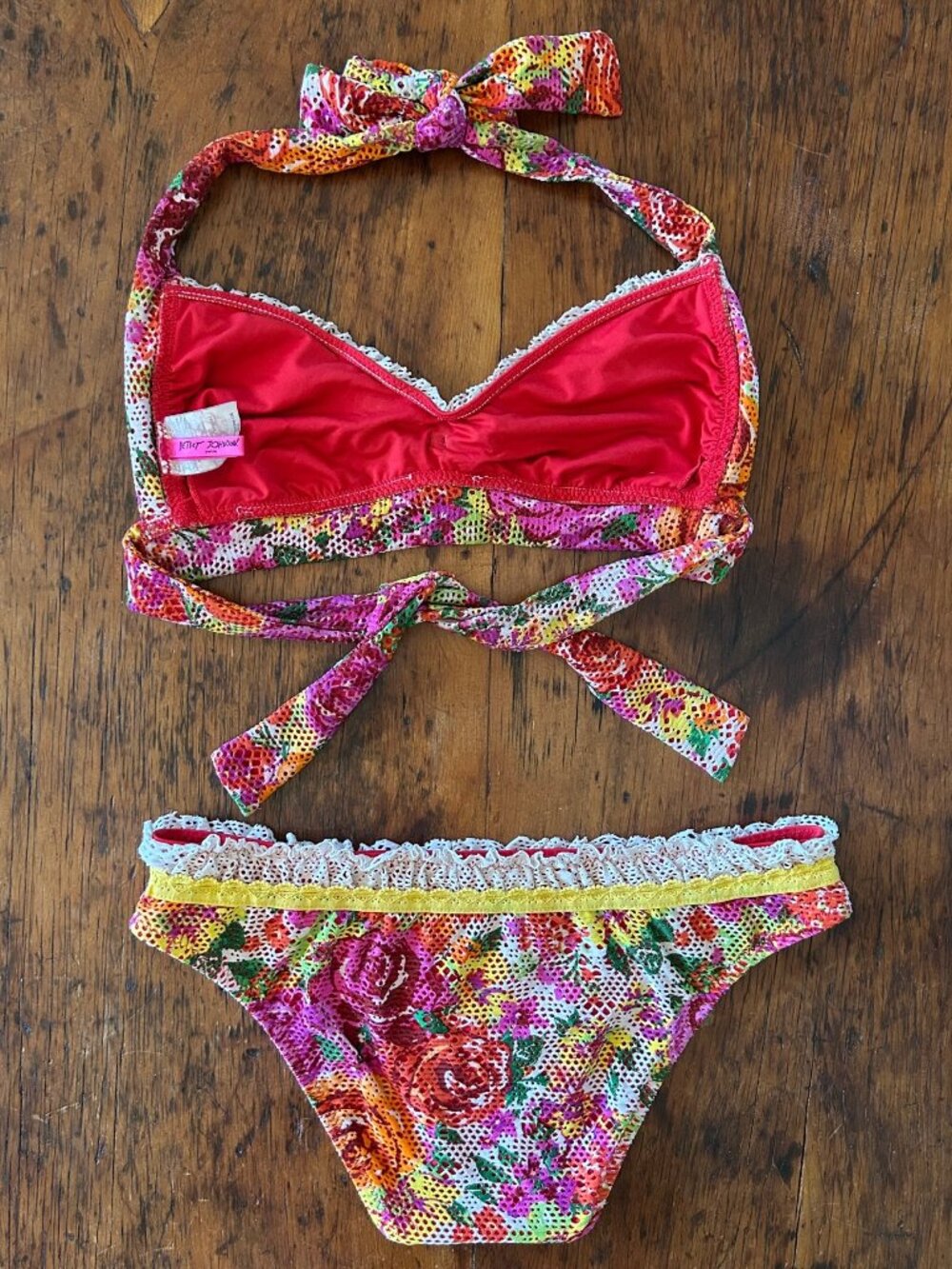 Vintage Betsey Johnson Floral Bikini Set - Picture 2 of 11